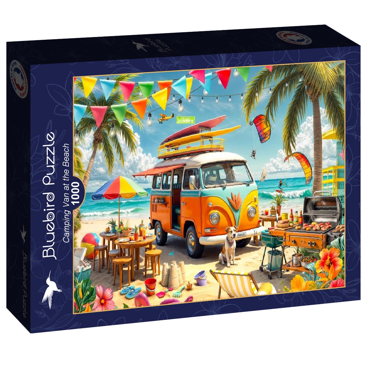 Alternative view of Camping Van at the Beach Puslespil 1000 Brikker