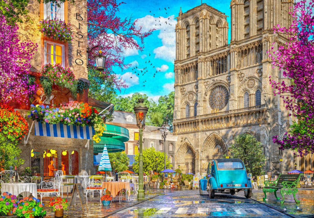 Notre Dame Afternoon Puslespil 1000 Brikker