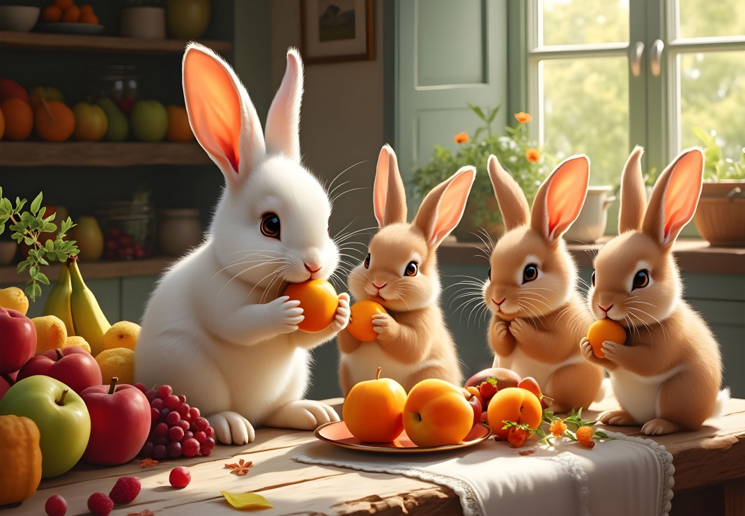 Little Rabbits' Feast Puslespil 1000 Brikker