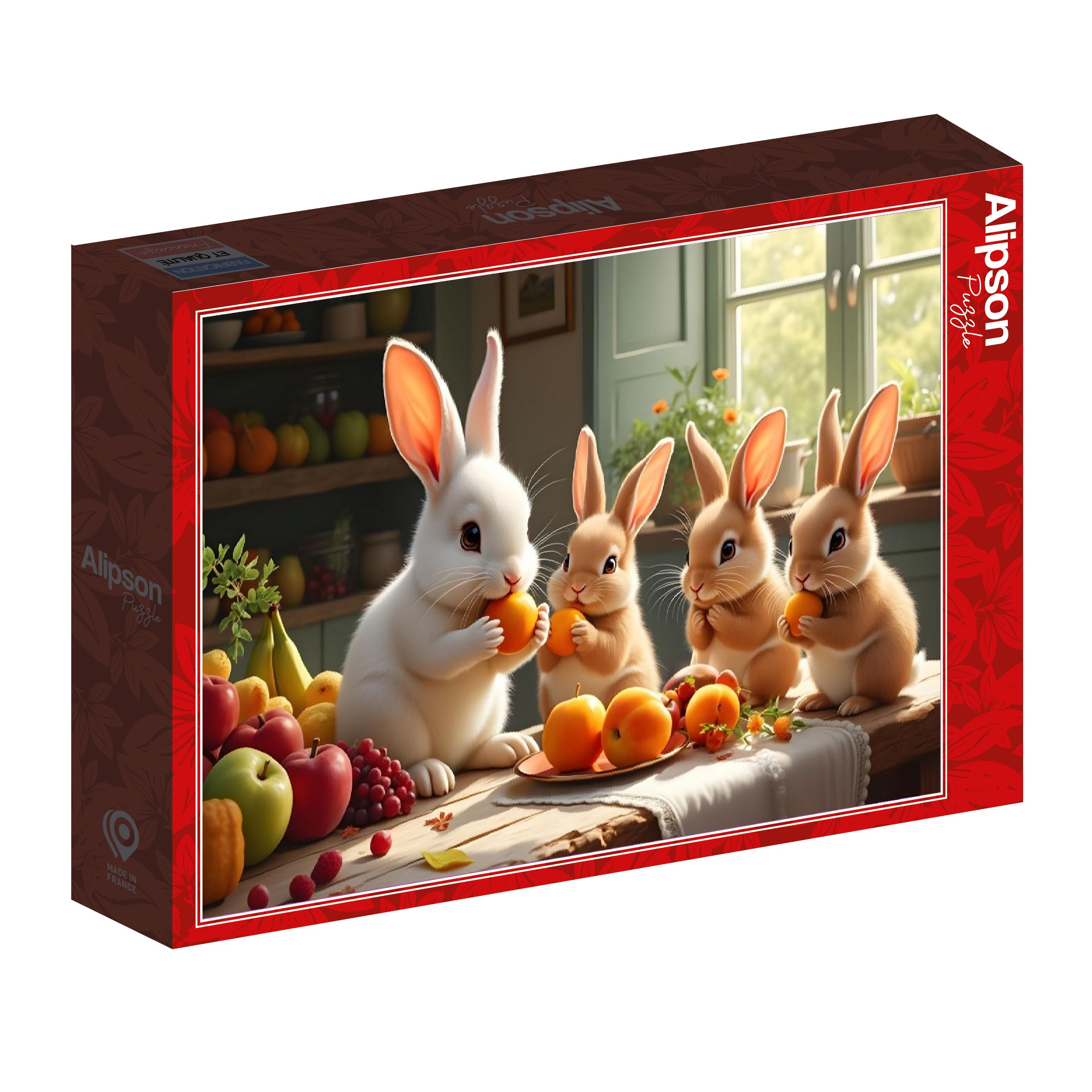 Little Rabbits' Feast Puslespil 1000 Brikker - Billede 2