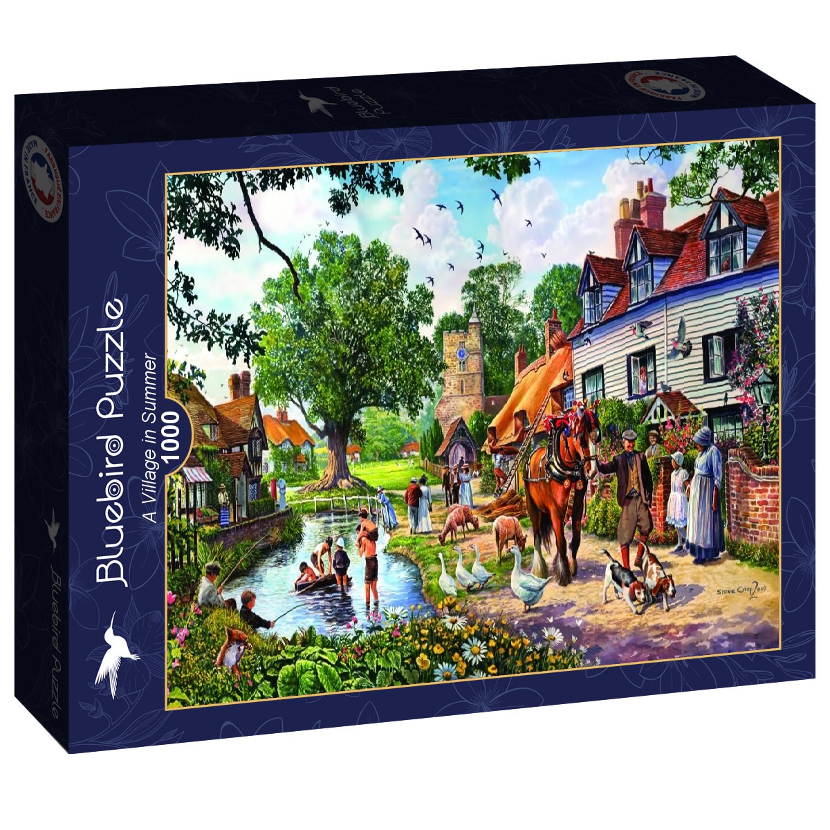 A Village in Summer Puslespil 1000 Brikker - Billede 2