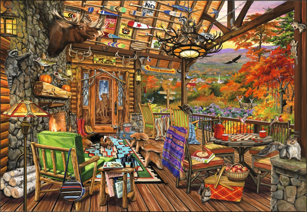 Adirondack Porch Puslespil 1000 Brikker