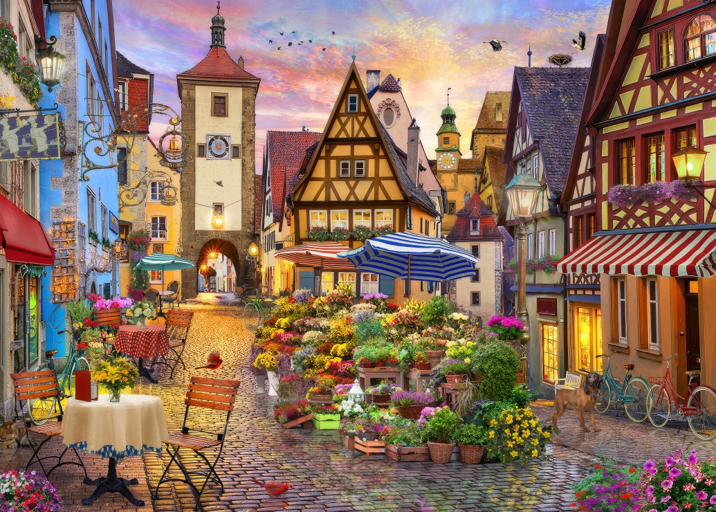 Bavarian Town Puslespil 500 Brikker