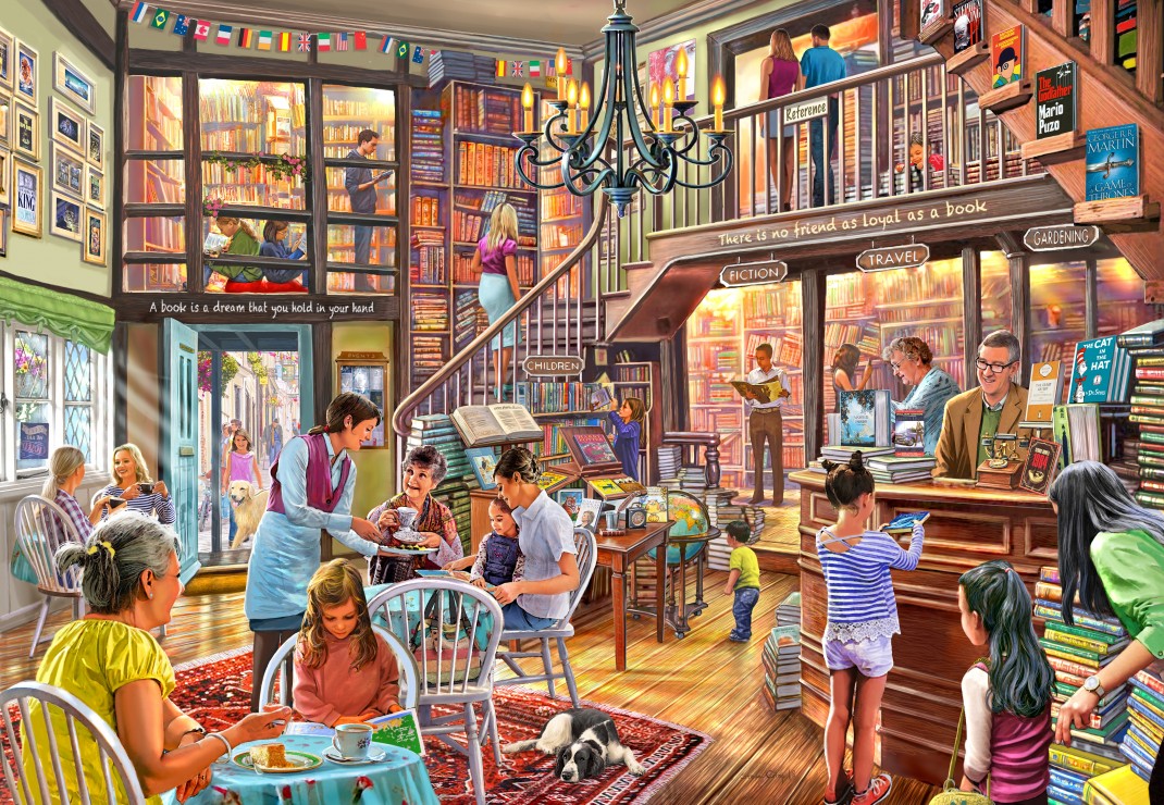 Bookshop Tearoom Puslespil 1000 Brikker