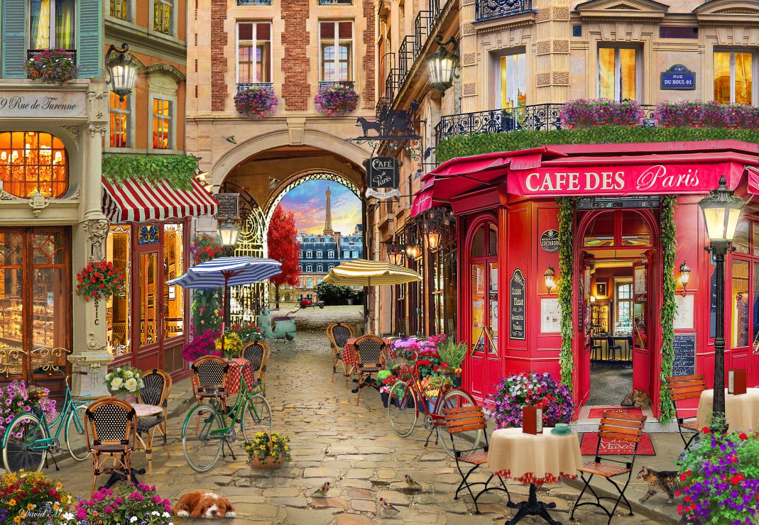 Cafe des Paris Puslespil 1000 Brikker