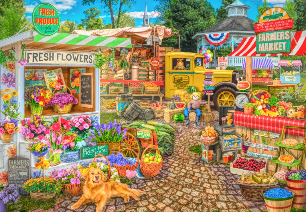 Farmers Market Spring Summer Season Puslespil 1000 Brikker