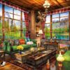 Mount Cabin View Puslespil 1000 Brikker