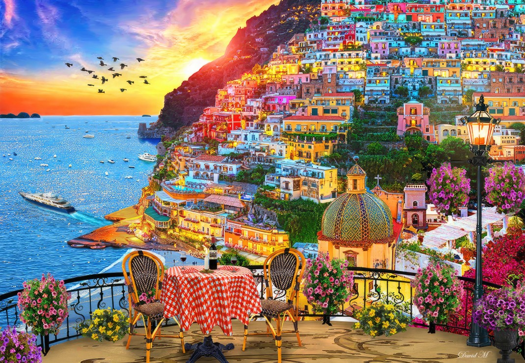 Positano Italy Puslespil 1000 Brikker