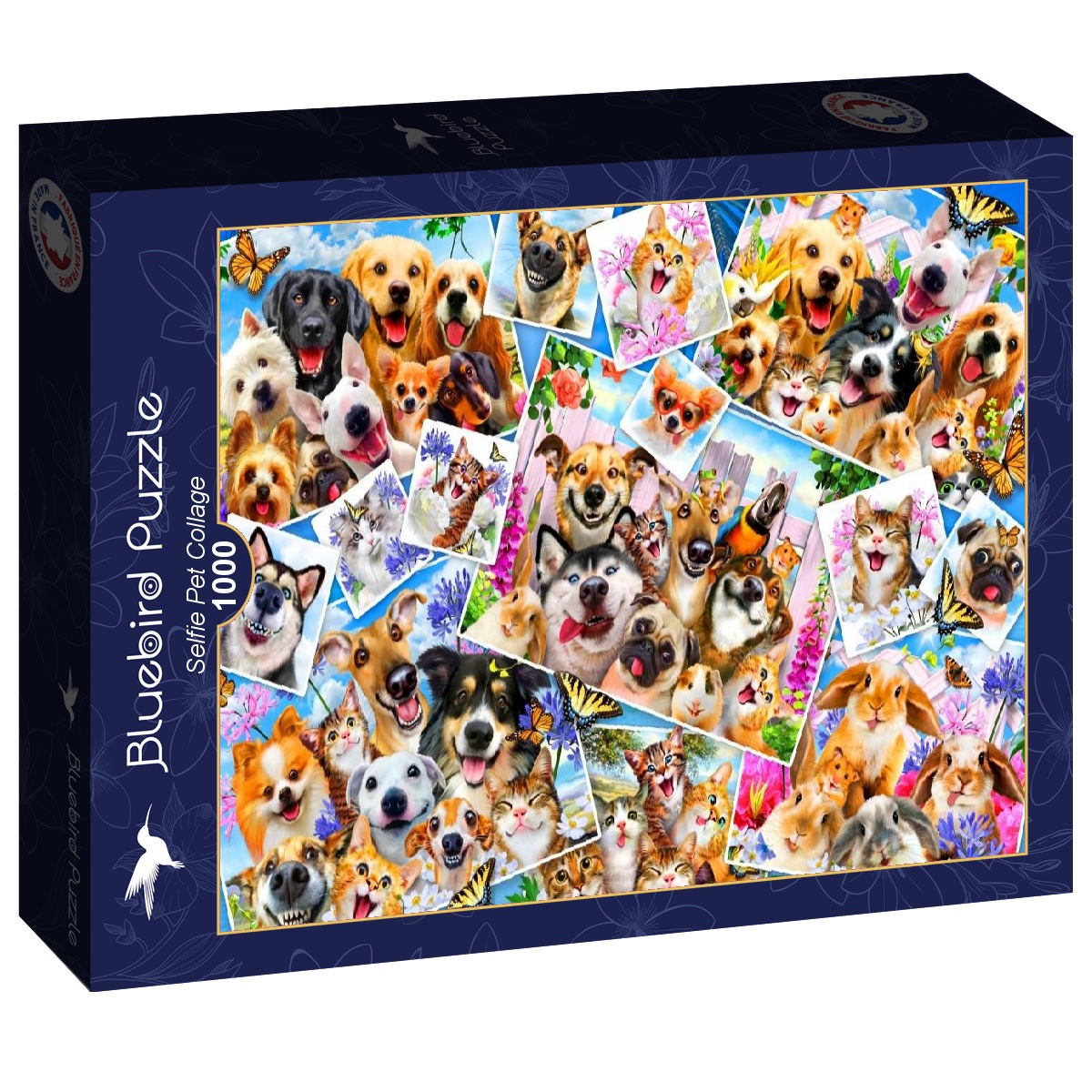 Alternative view of Selfie Pet Collage Puslespil 1000 Brikker