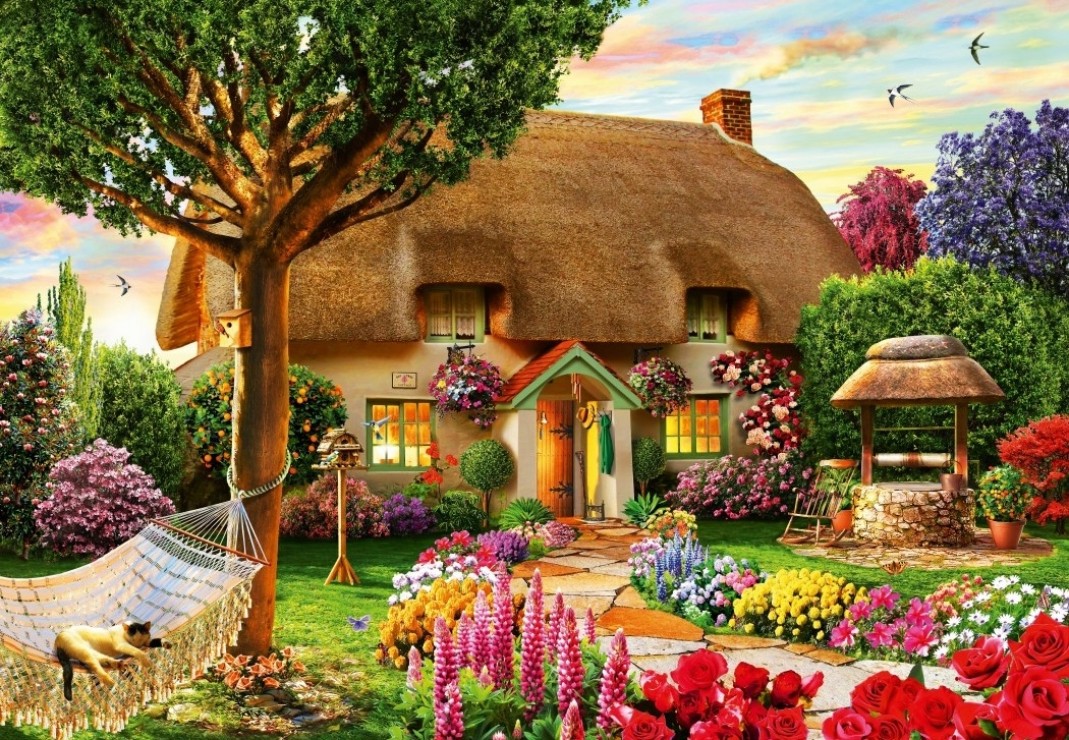 Thatched Cottage Puslespil 1000 Brikker