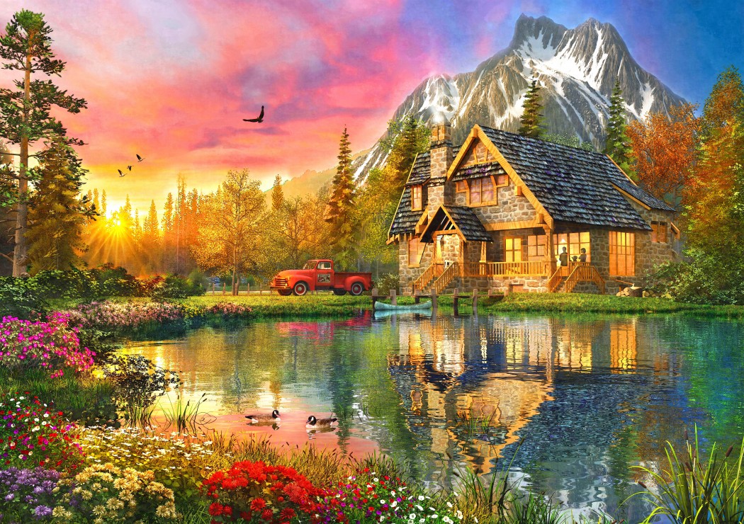 Mountain Cabin Puslespil 1000 Brikker
