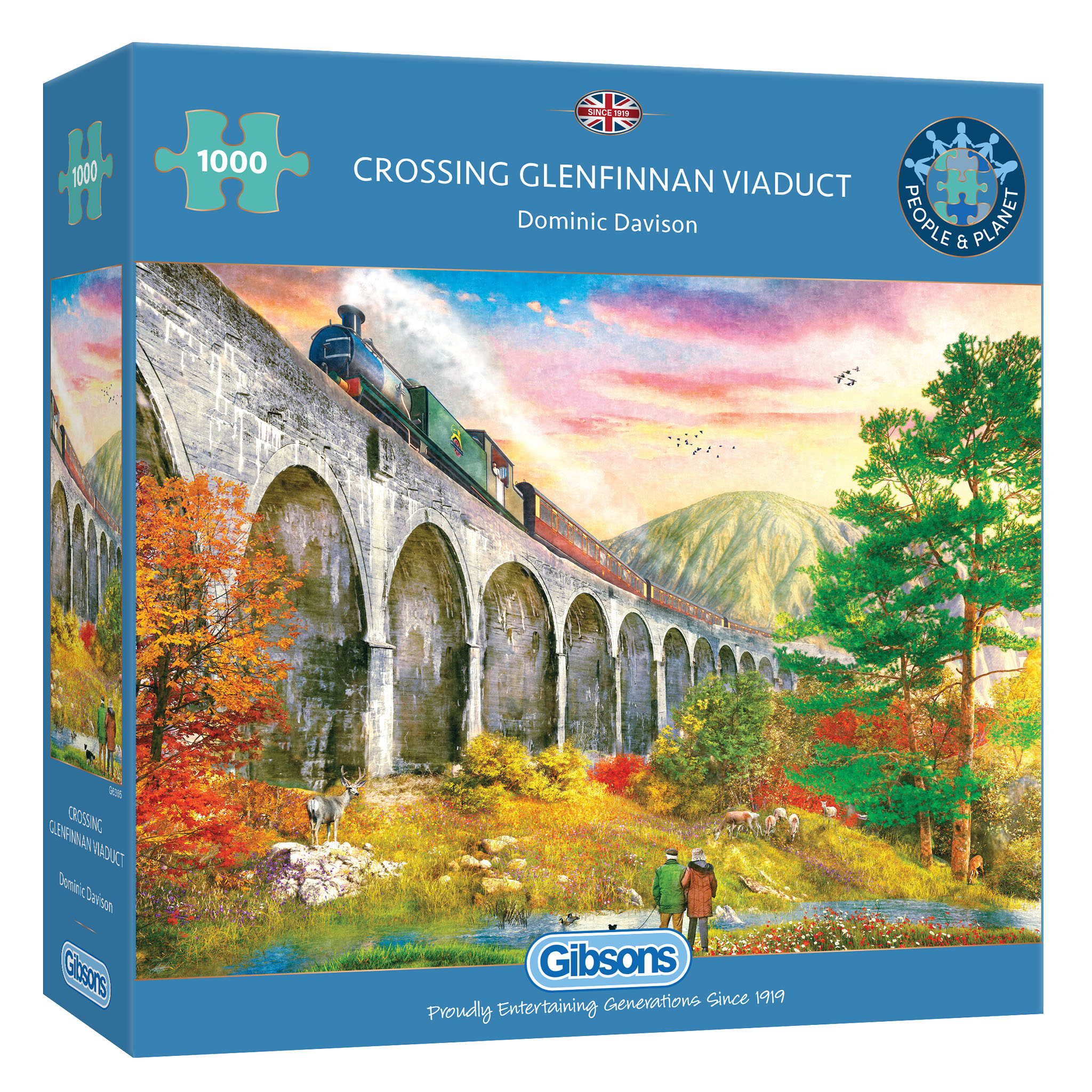 Alternative view of Crossing Glenfinnan Viaduct Puslespil 1000 Brikker