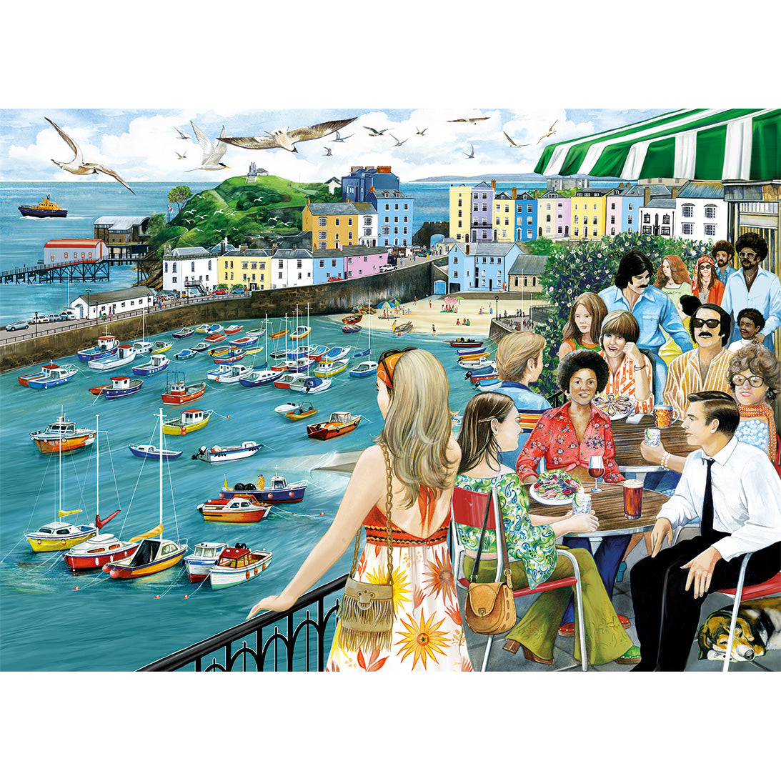 Dining at Tenby Puslespil 1000 Brikker