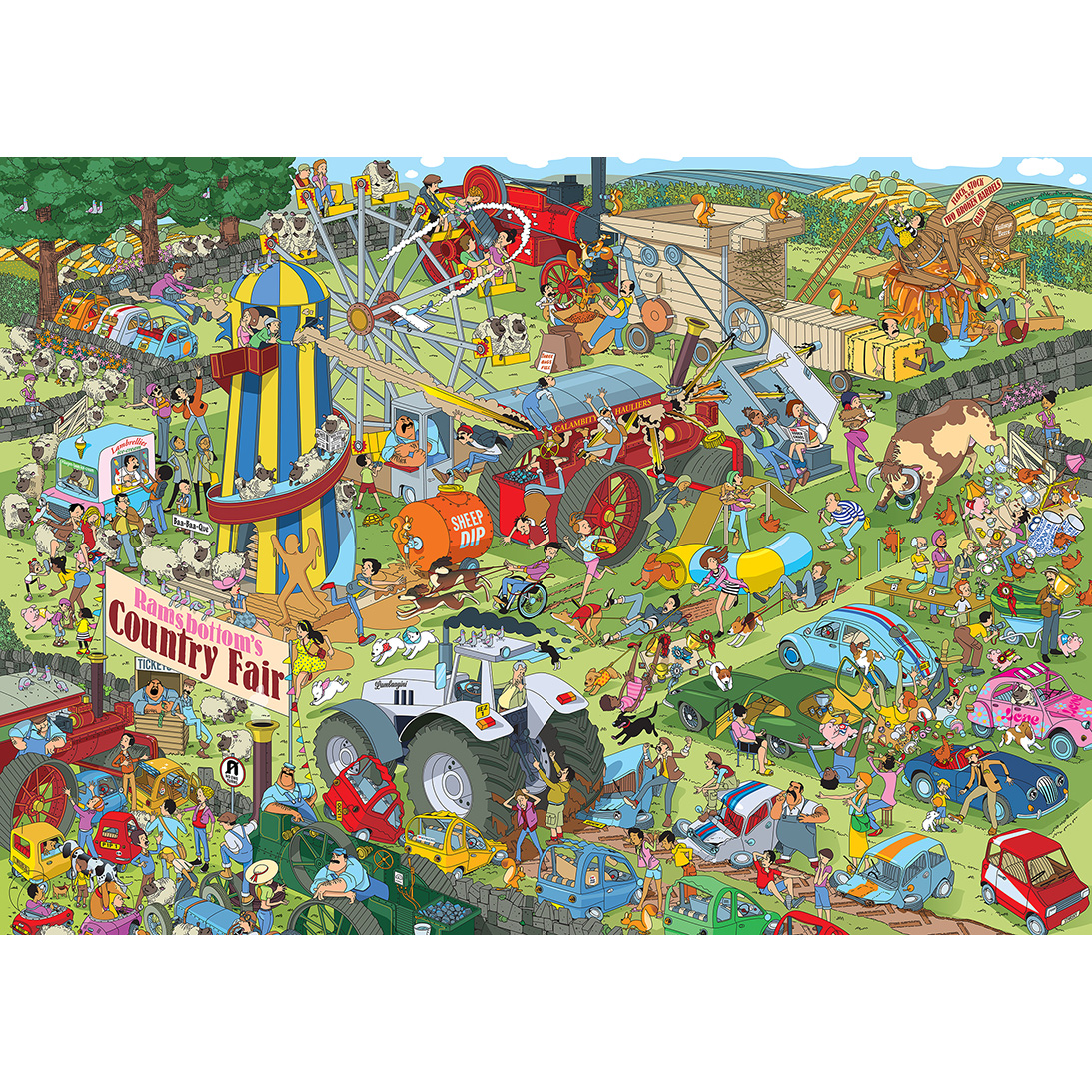Jokesaws: Country Show Chaos Puslespil 1000 Brikker