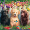 Cute Puppies Scene Puslespil 1000 Brikker