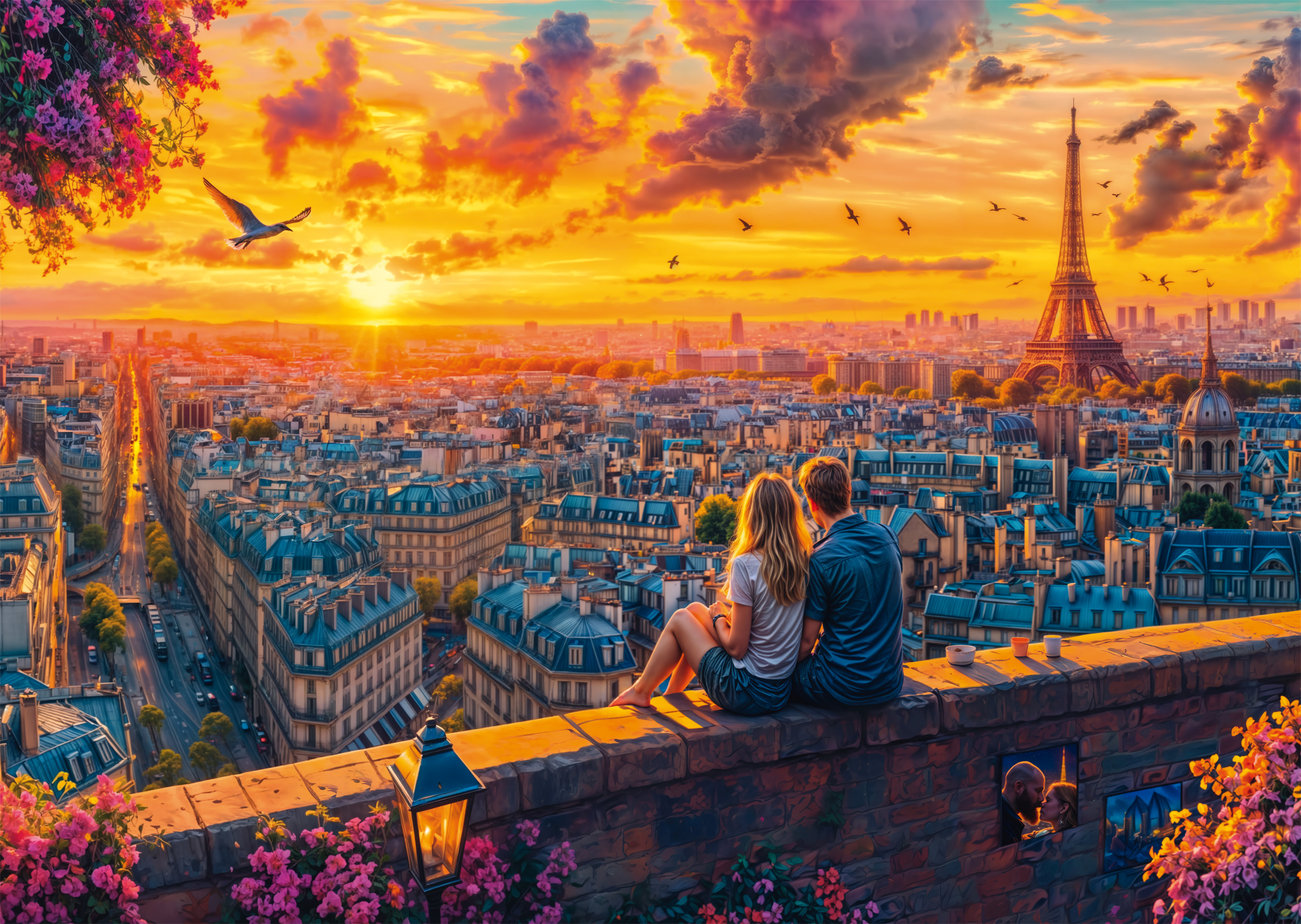Paris Rooftop Whispers Puslespil 1000 Brikker