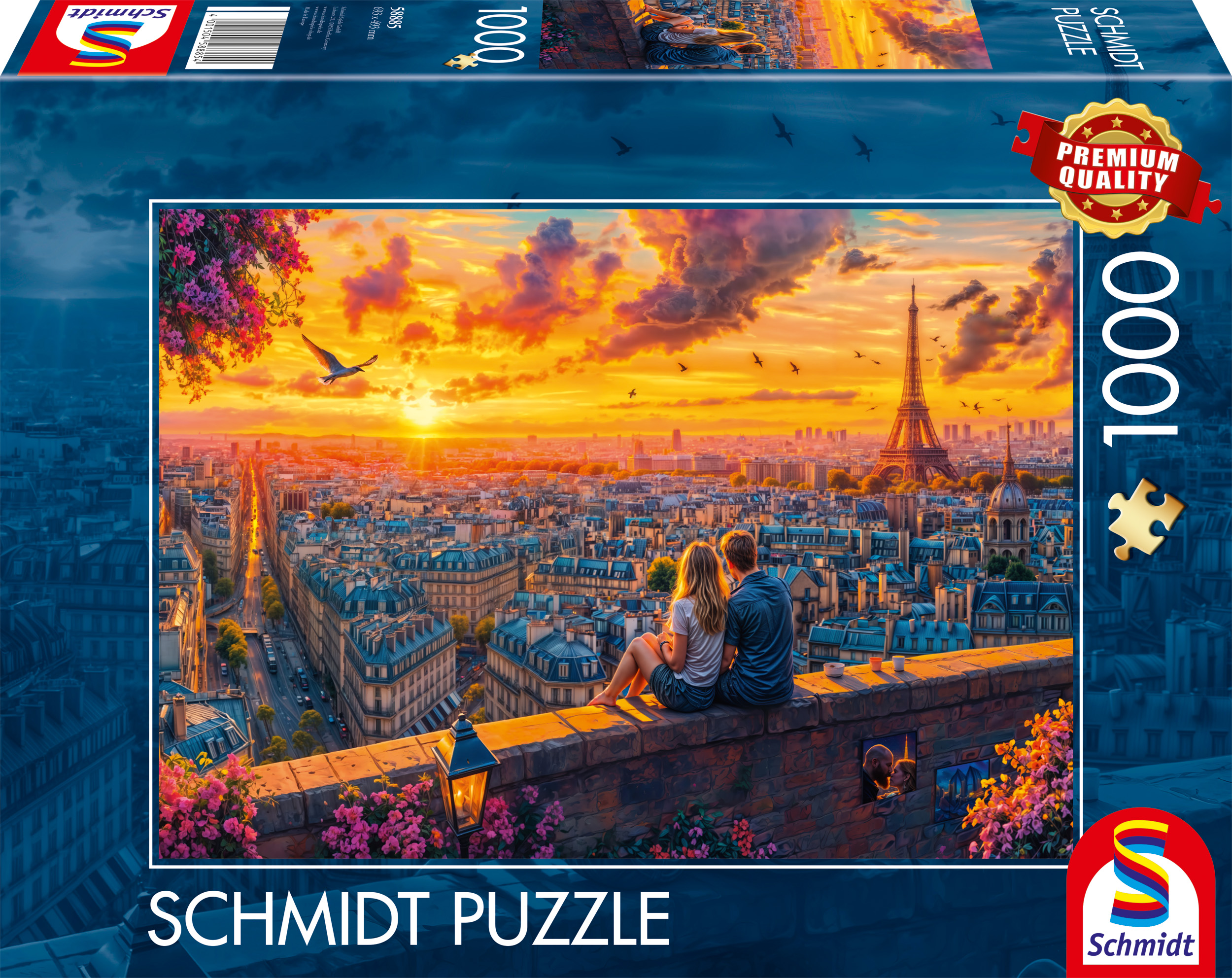 Alternative view of Paris Rooftop Whispers Puslespil 1000 Brikker