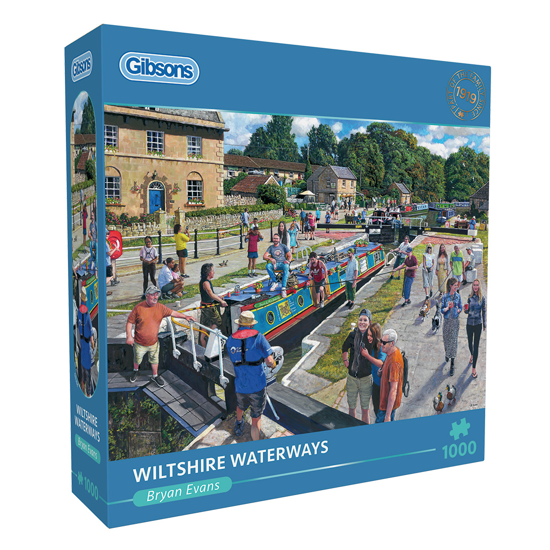 Alternative view of Wiltshire Waterways Puslespil 1000 Brikker