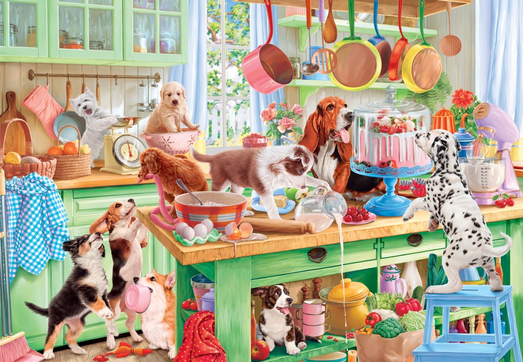 Dogs in the Kitchen Puslespil 1000 Brikker