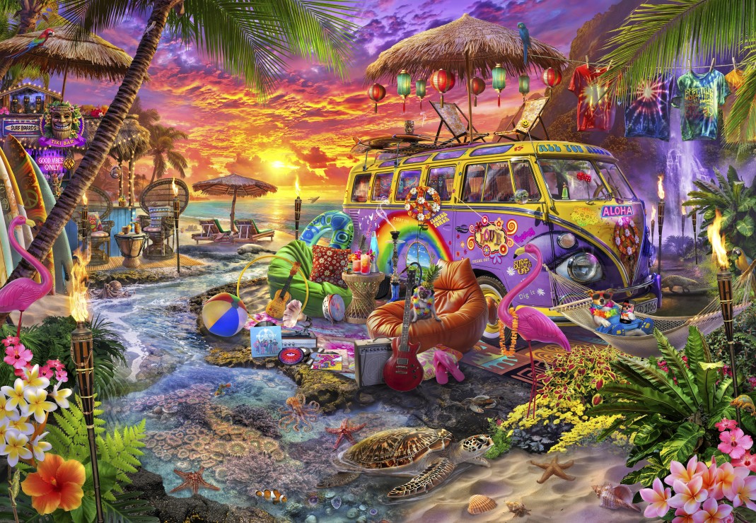 Hippie Beach Puslespil 1000 Brikker
