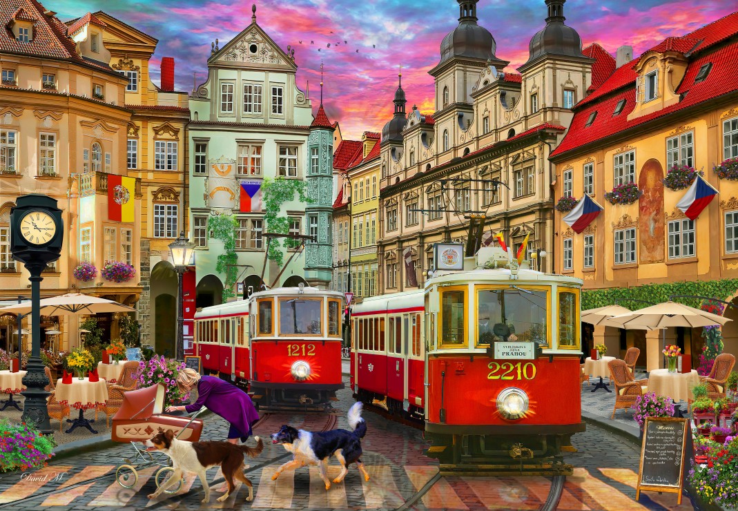 Prague Trolley's Puslespil 1000 Brikker