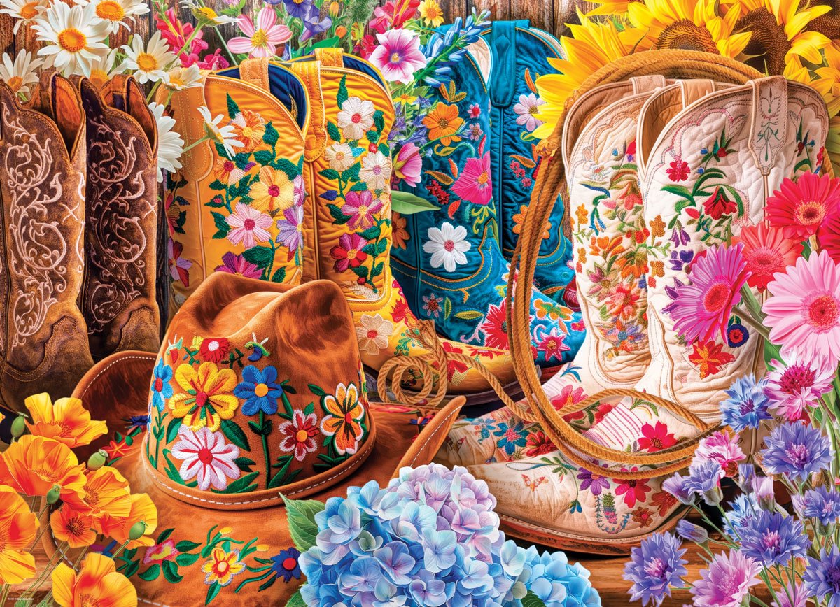 Cowgirl Boots by Lars Stewart Puslespil 1000 Brikker
