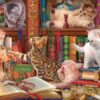 Kittens in the Library Puslespil 1000 Brikker