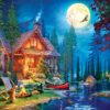 Moon Lake Cabin Puslespil 1000 Brikker