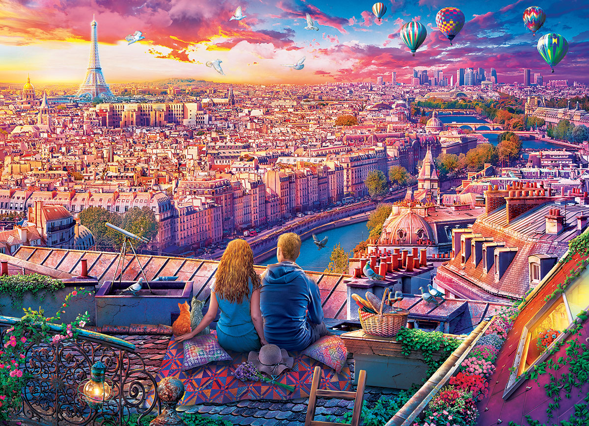 Paris Rooftop Puslespil 1000 Brikker