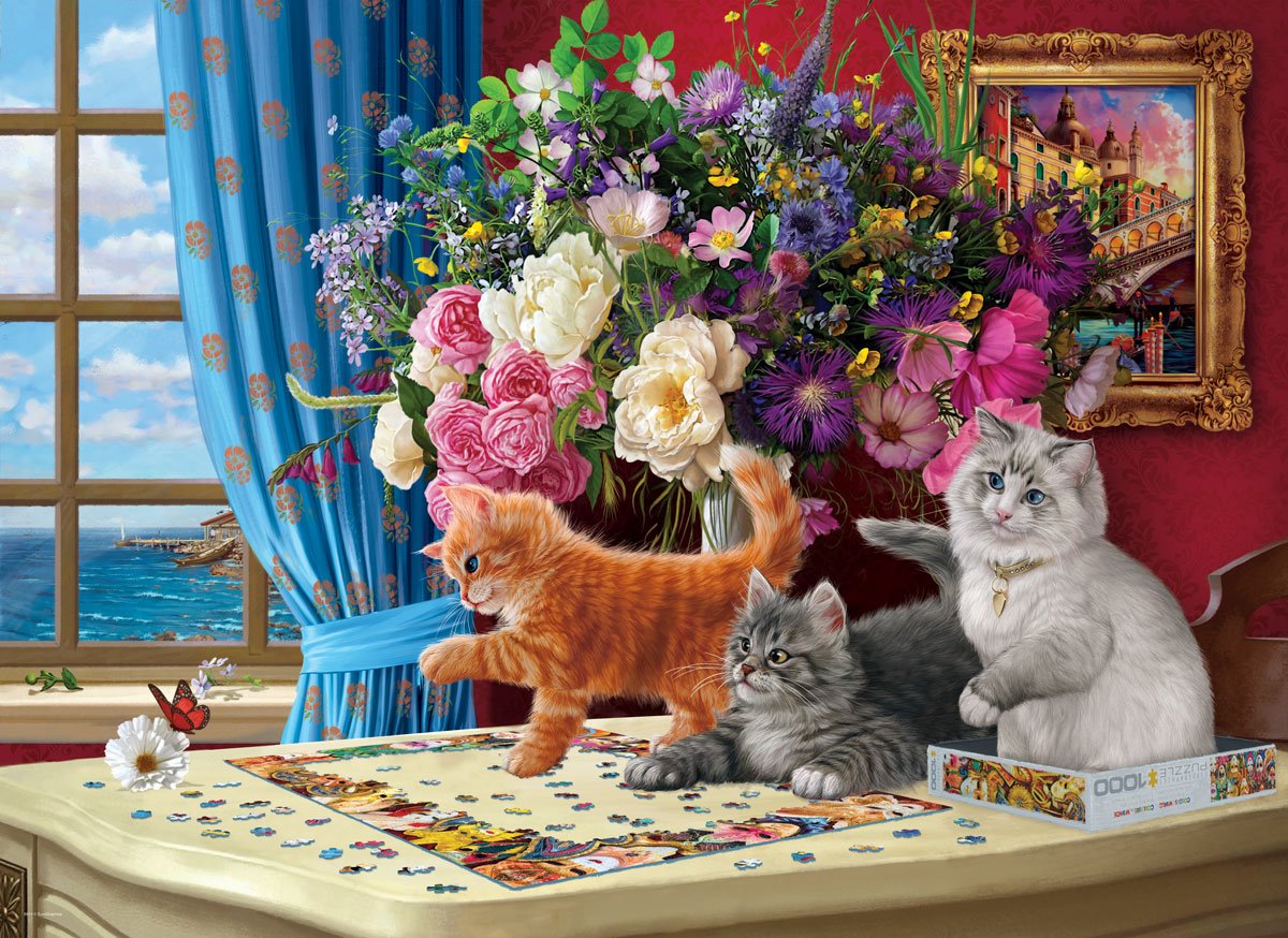 Puzzling Cats Puslespil 1000 Brikker