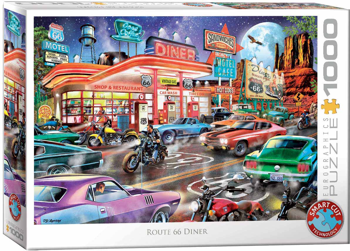 Alternative view of Route 66 Diner Puslespil 1000 Brikker