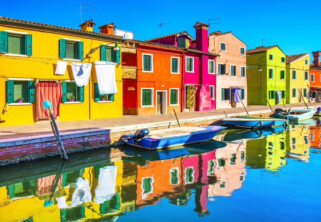 A Break in Burano, Italy Puslespil 1000 Brikker