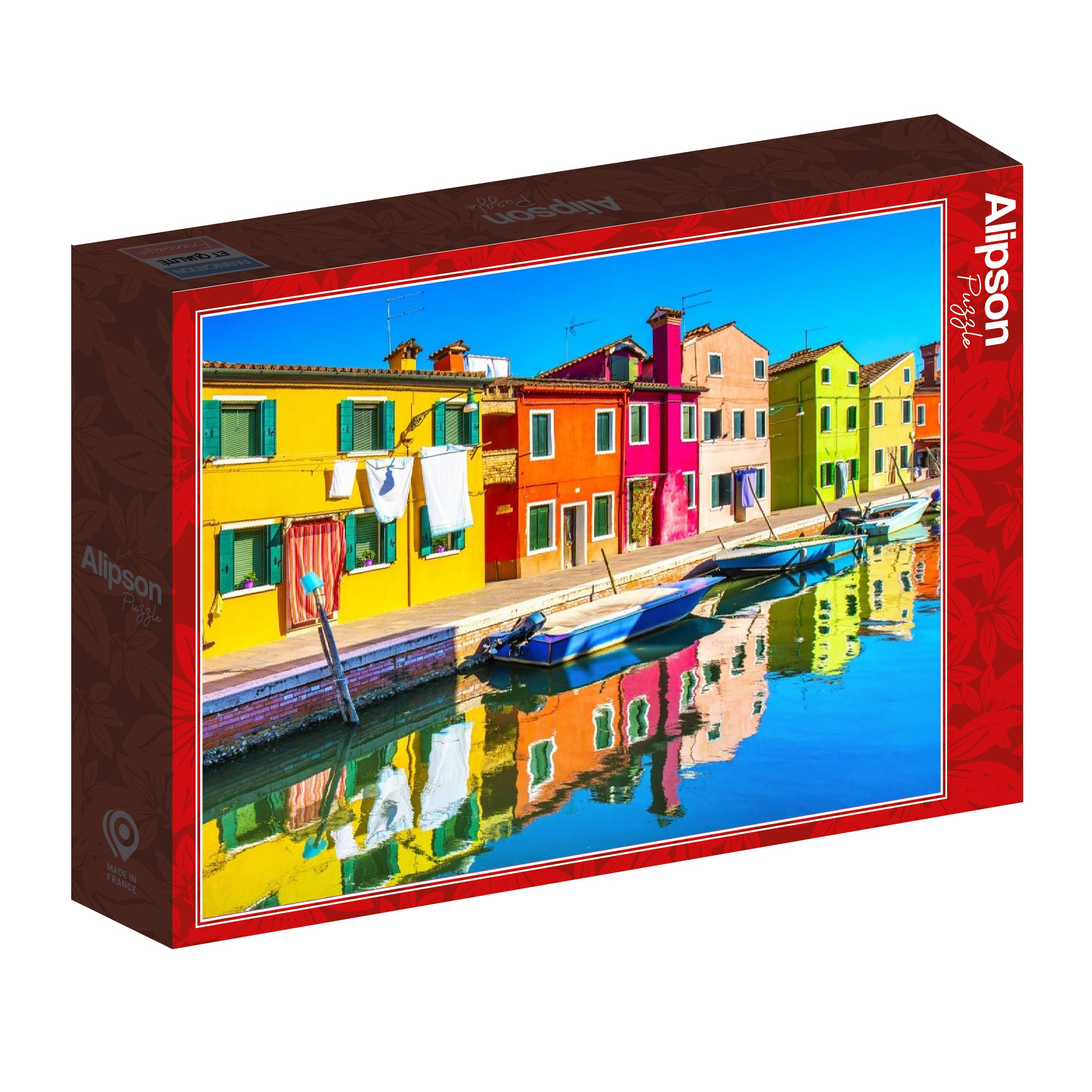 Alternative view of A Break in Burano, Italy Puslespil 1000 Brikker