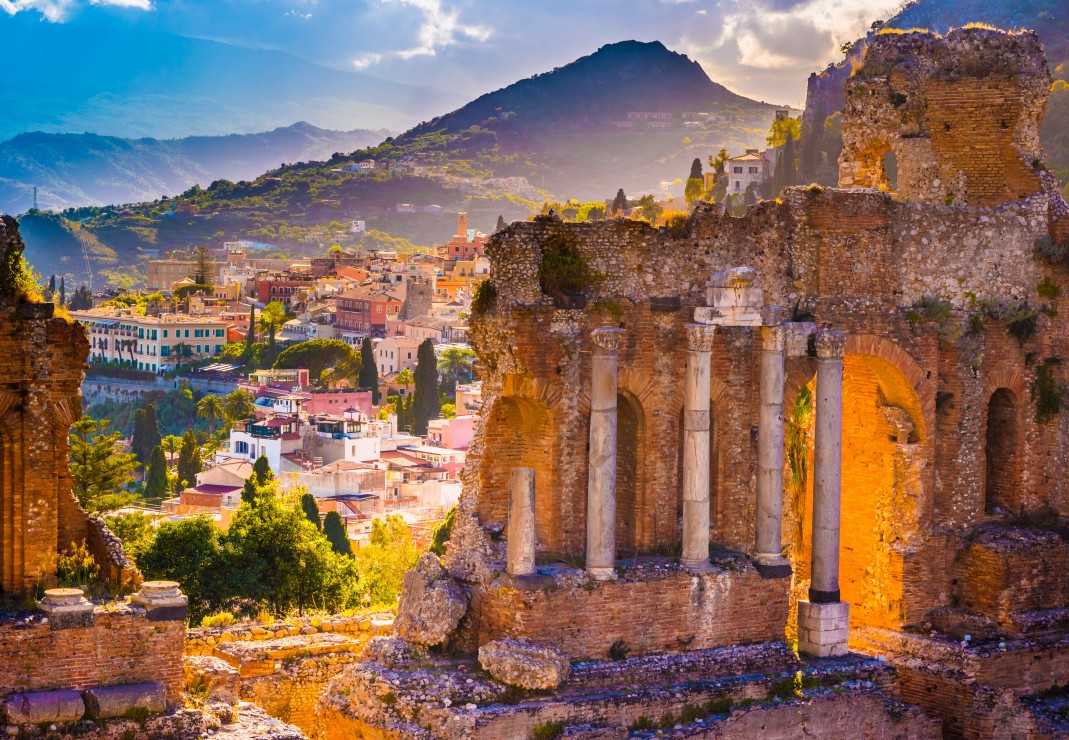 Ancient Theatre of Taormina, Italia Puslespil 1000 Brikker
