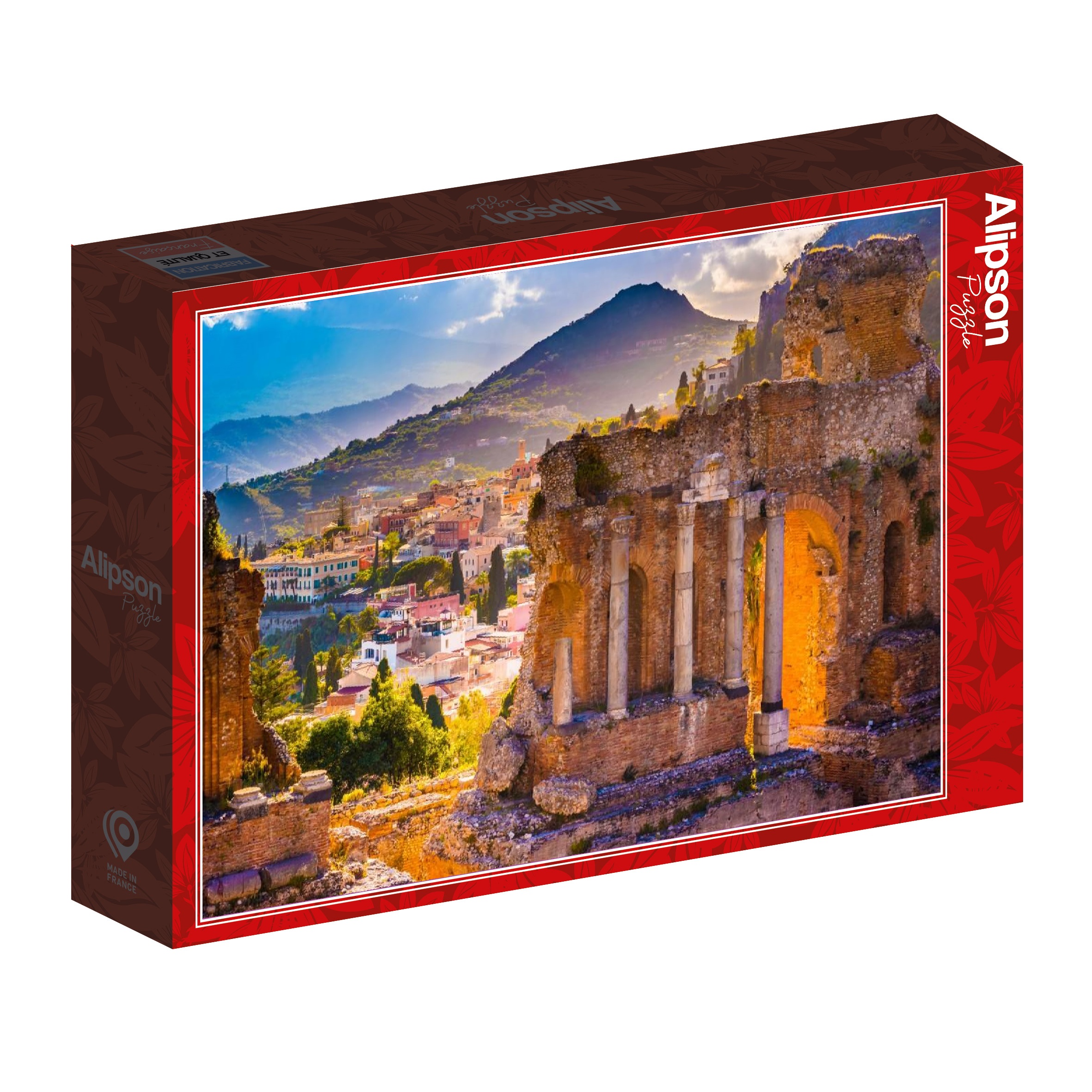 Alternative view of Ancient Theatre of Taormina, Italia Puslespil 1000 Brikker
