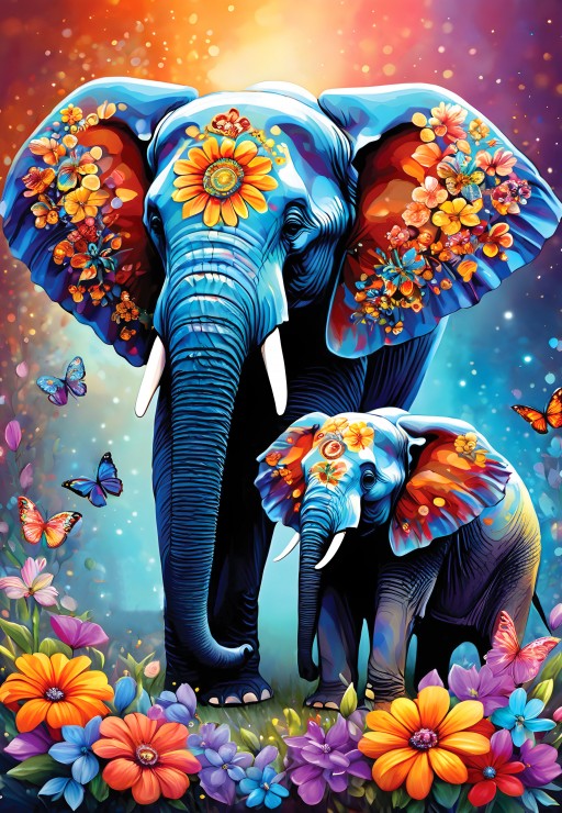 Elephants Puslespil 1000 Brikker