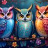 Owls and Enchanted Night Puslespil 1000 Brikker
