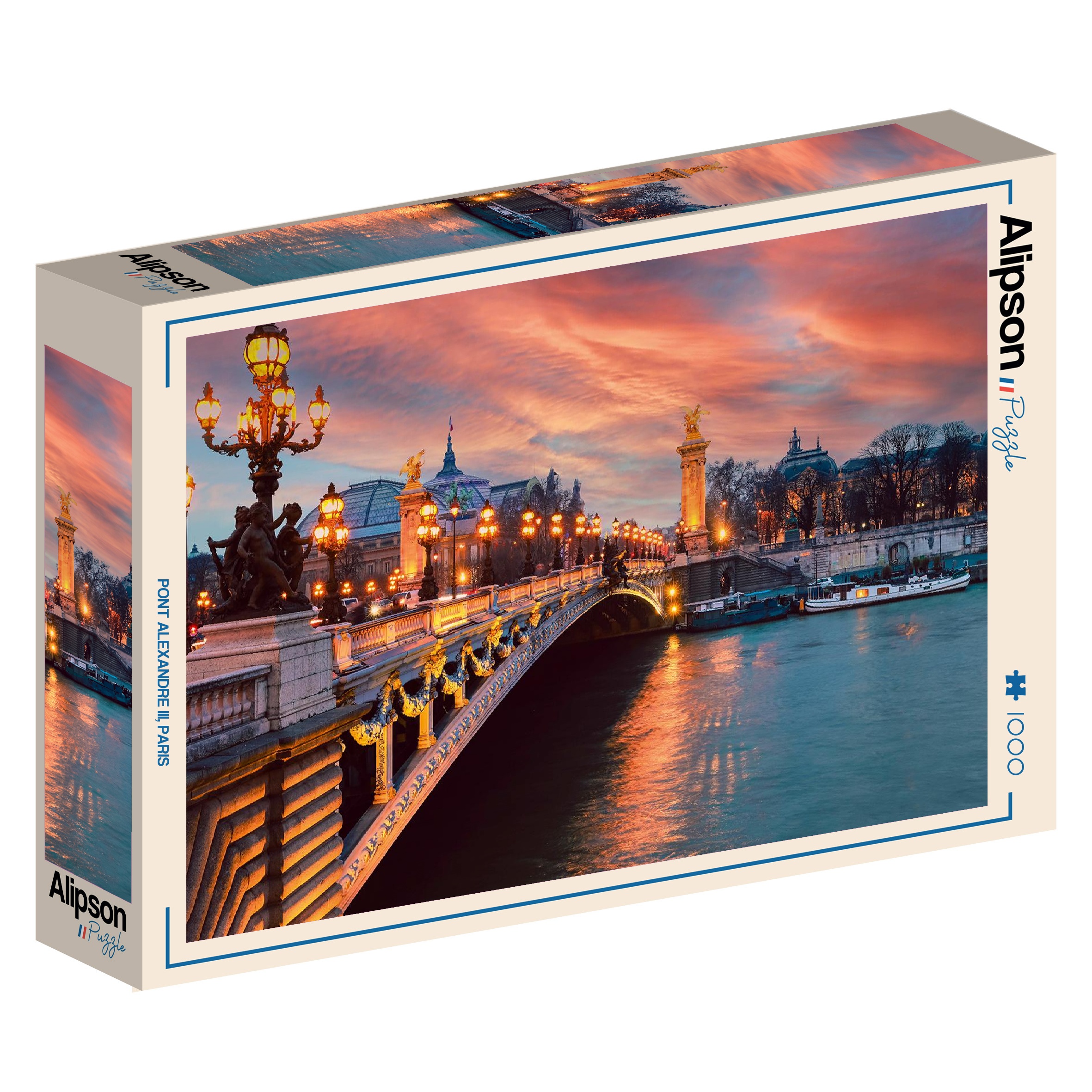 Alternative view of Pont Alexandre III, Paris Puslespil 1000 Brikker