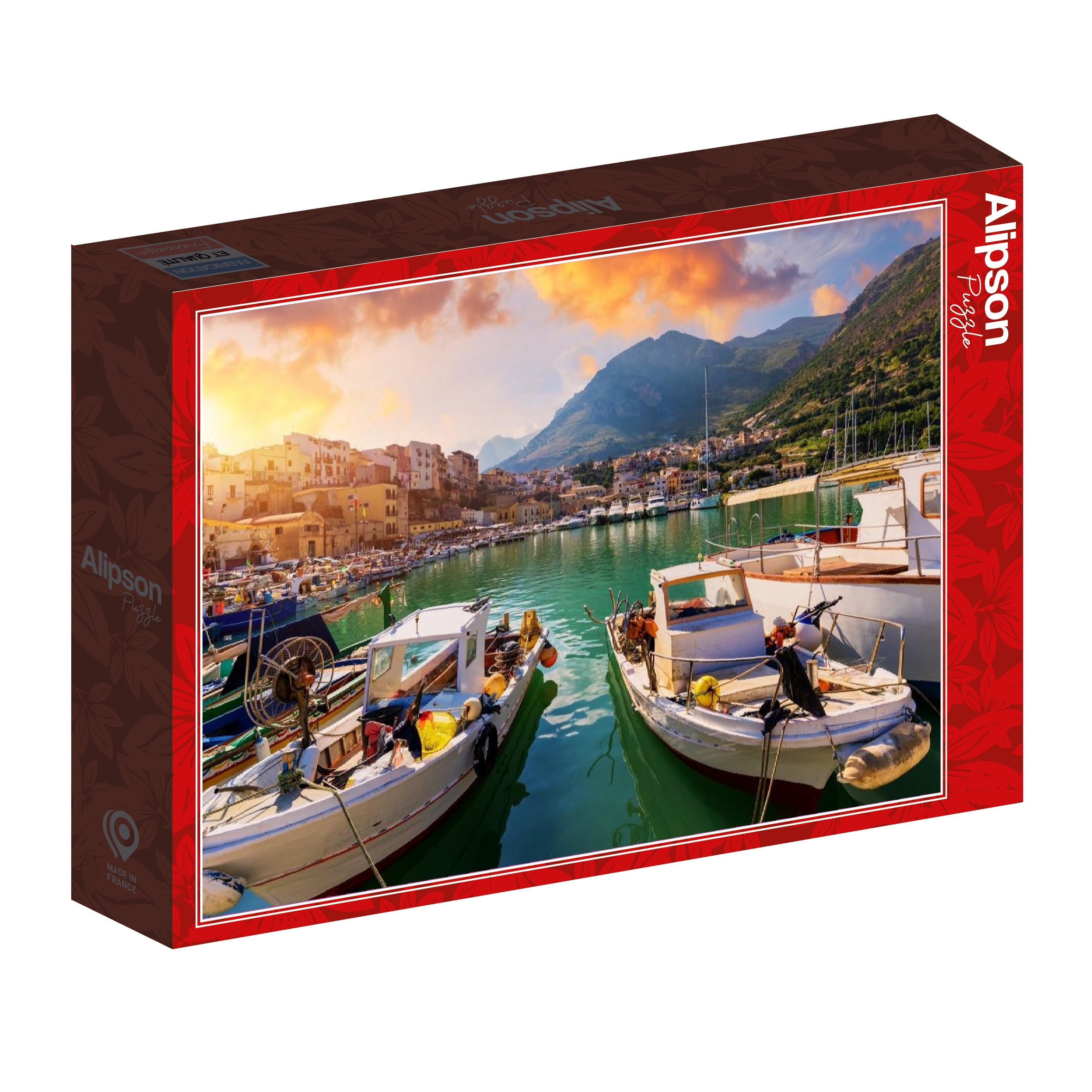 Alternative view of Port and Fishing Boats, Sicily Puslespil 1000 Brikker