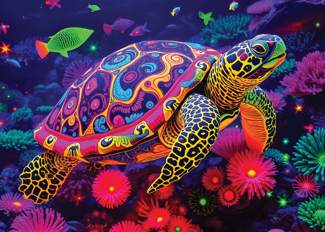 Rainbow Turtle Puslespil 500 Brikker