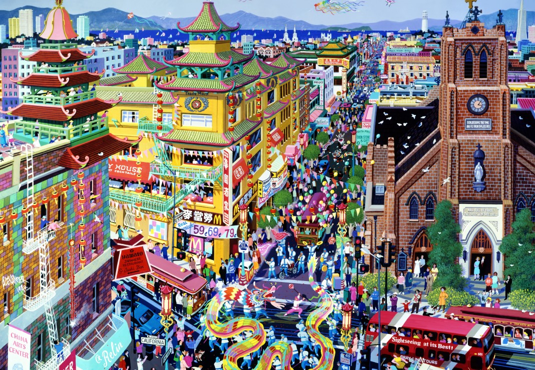 San Francisco, China Town Puslespil 1000 Brikker