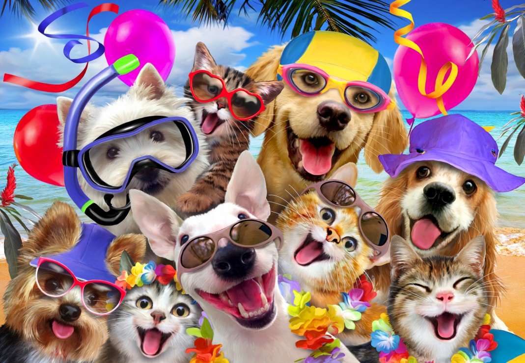 Selfie Beach Party Puslespil 1000 Brikker