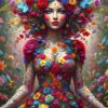 Woman Flowers Puslespil 1000 Brikker