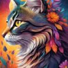 Floral Cat Puslespil 500 Brikker