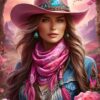 Pink Cowgirl Puslespil 1000 Brikker