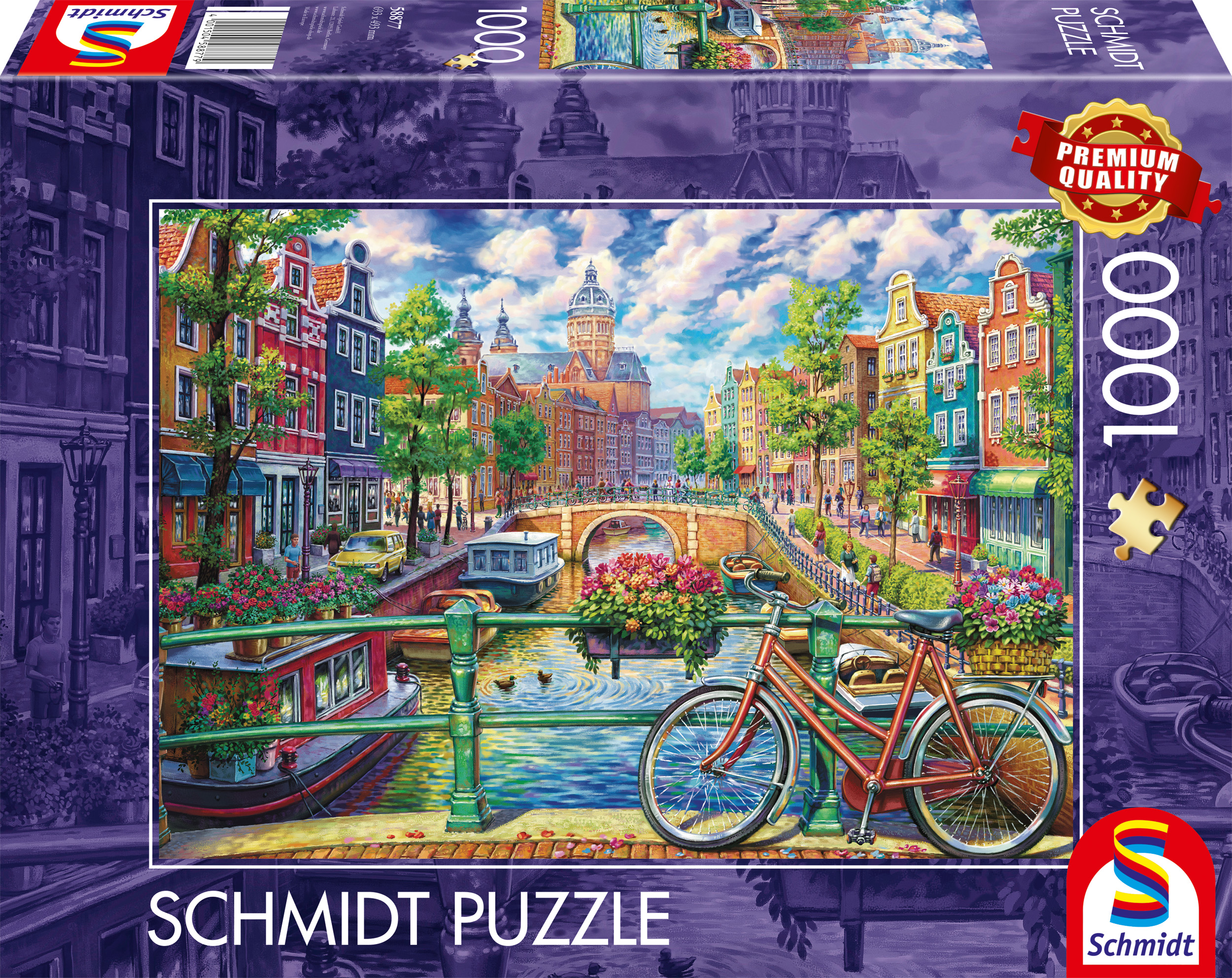Alternative view of Amsterdam Canal Puslespil 1000 Brikker