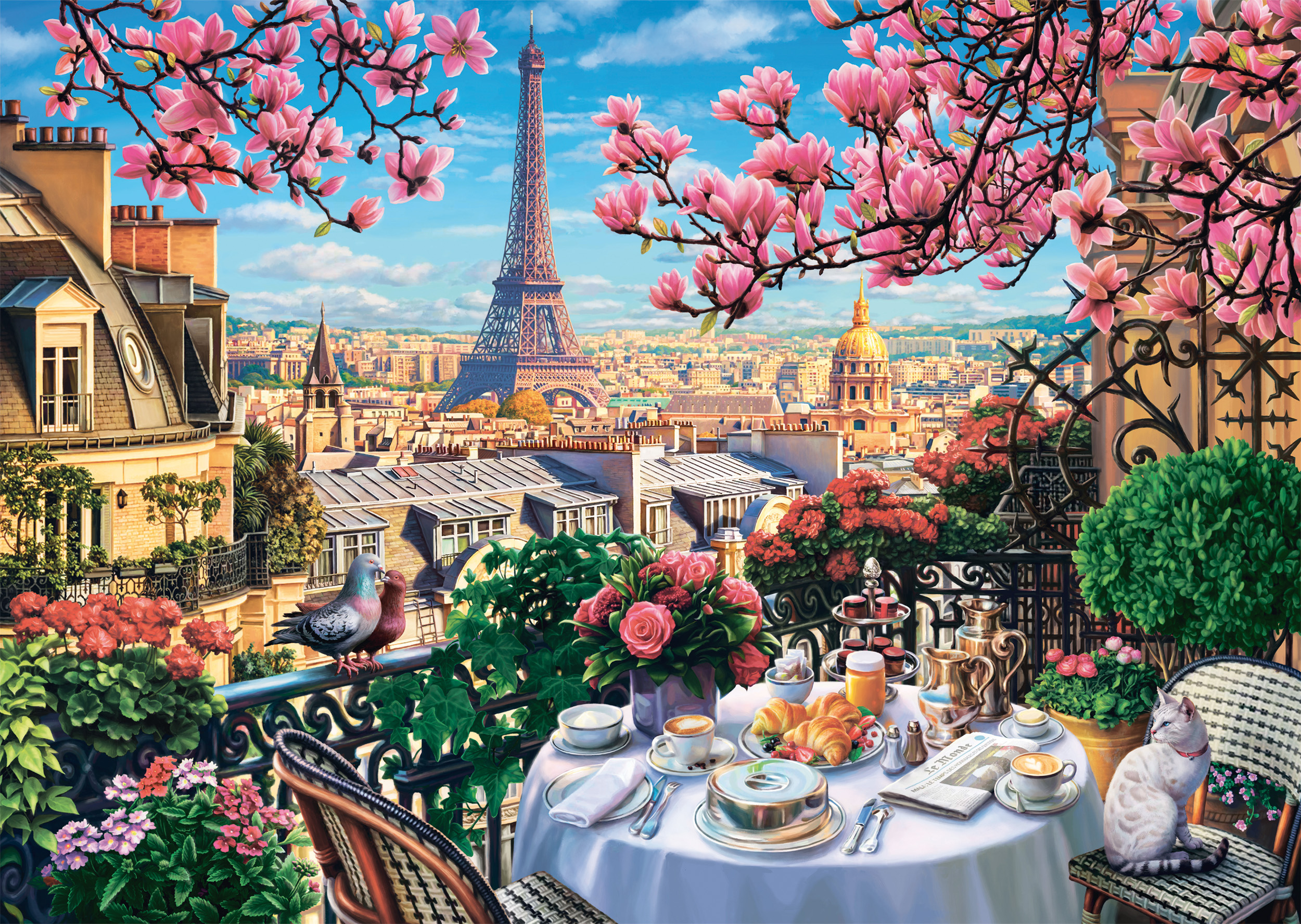 Breakfast in Paris Puslespil 1000 Brikker