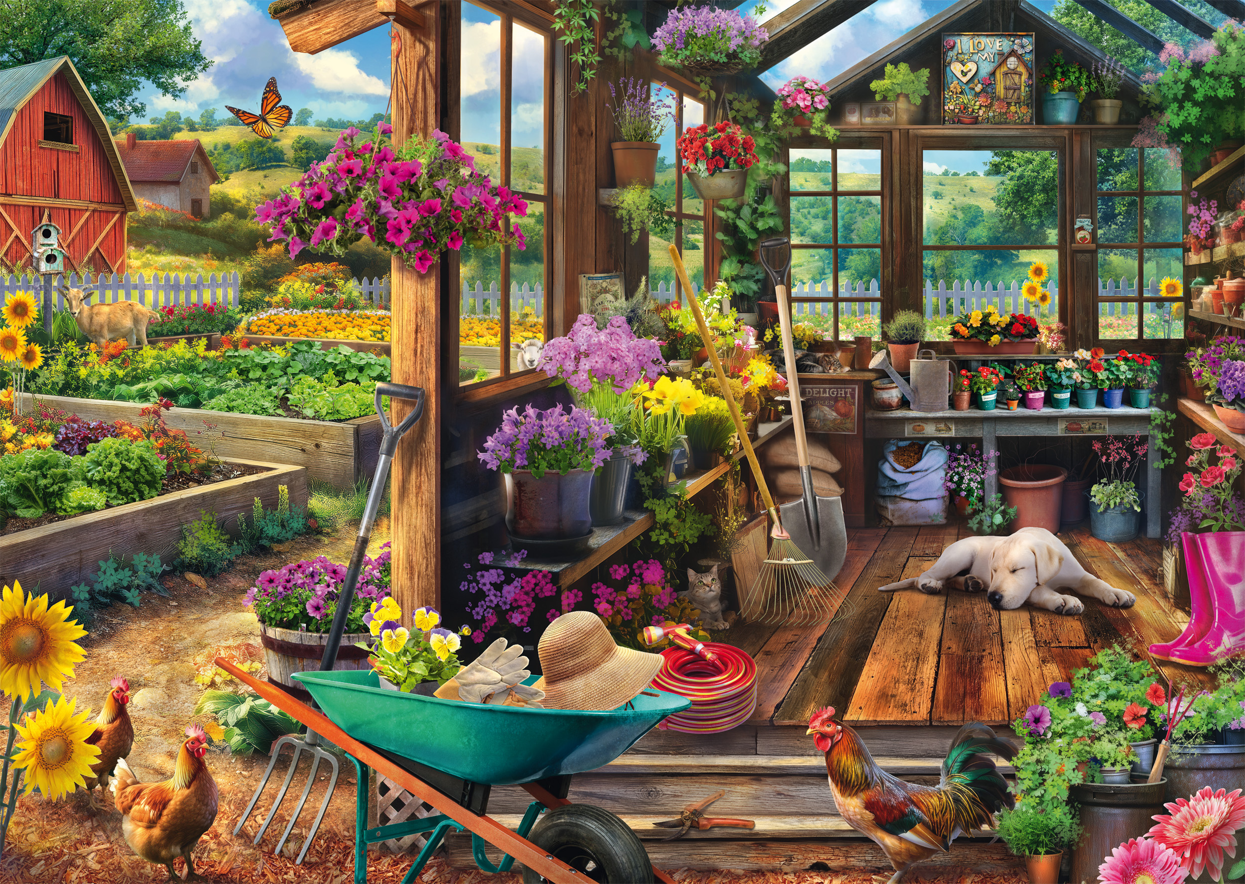 Garden Shed Puslespil 1000 Brikker