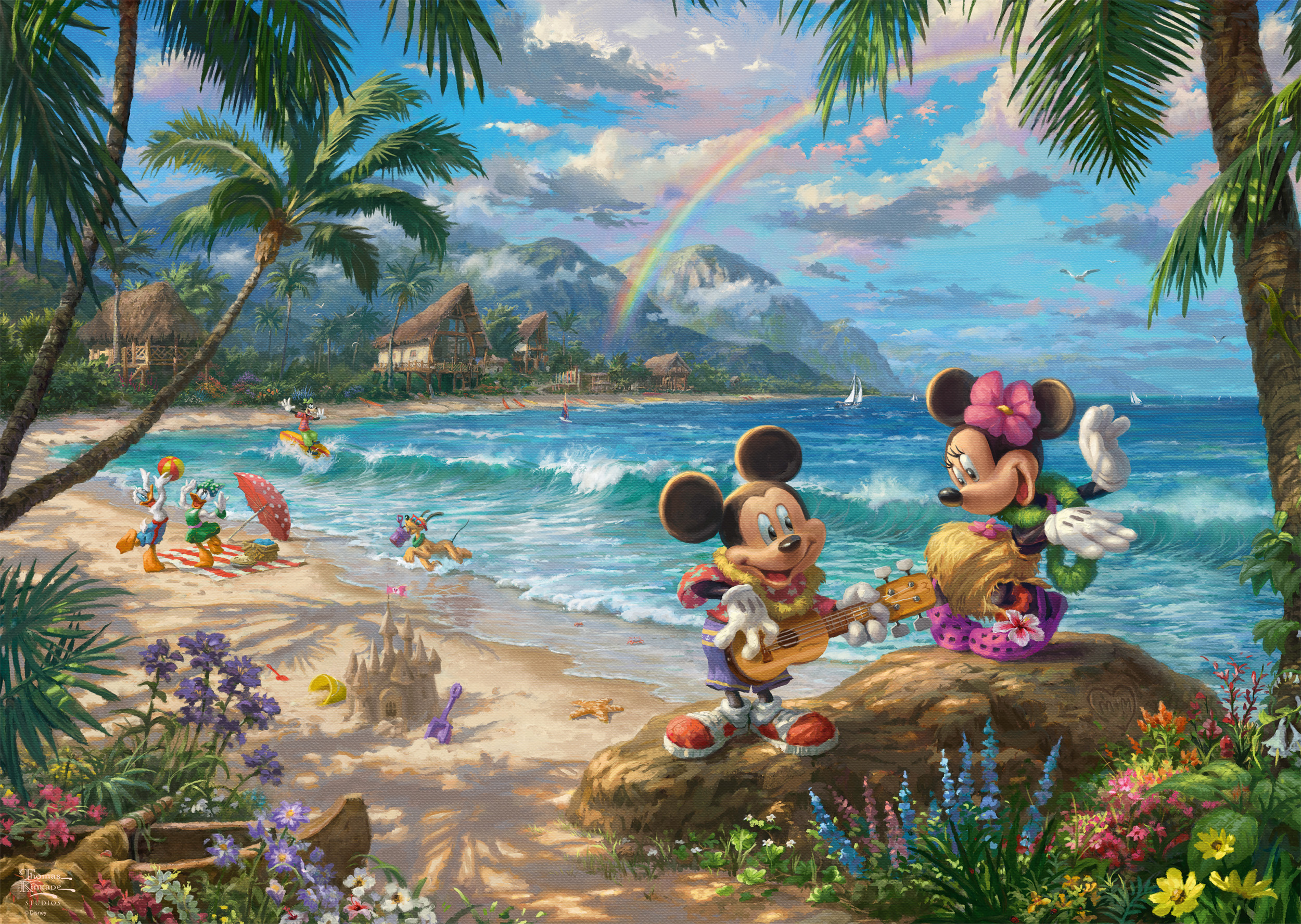 Mickey and Minnie in Hawaii Disney Puslespil 1000 Brikker