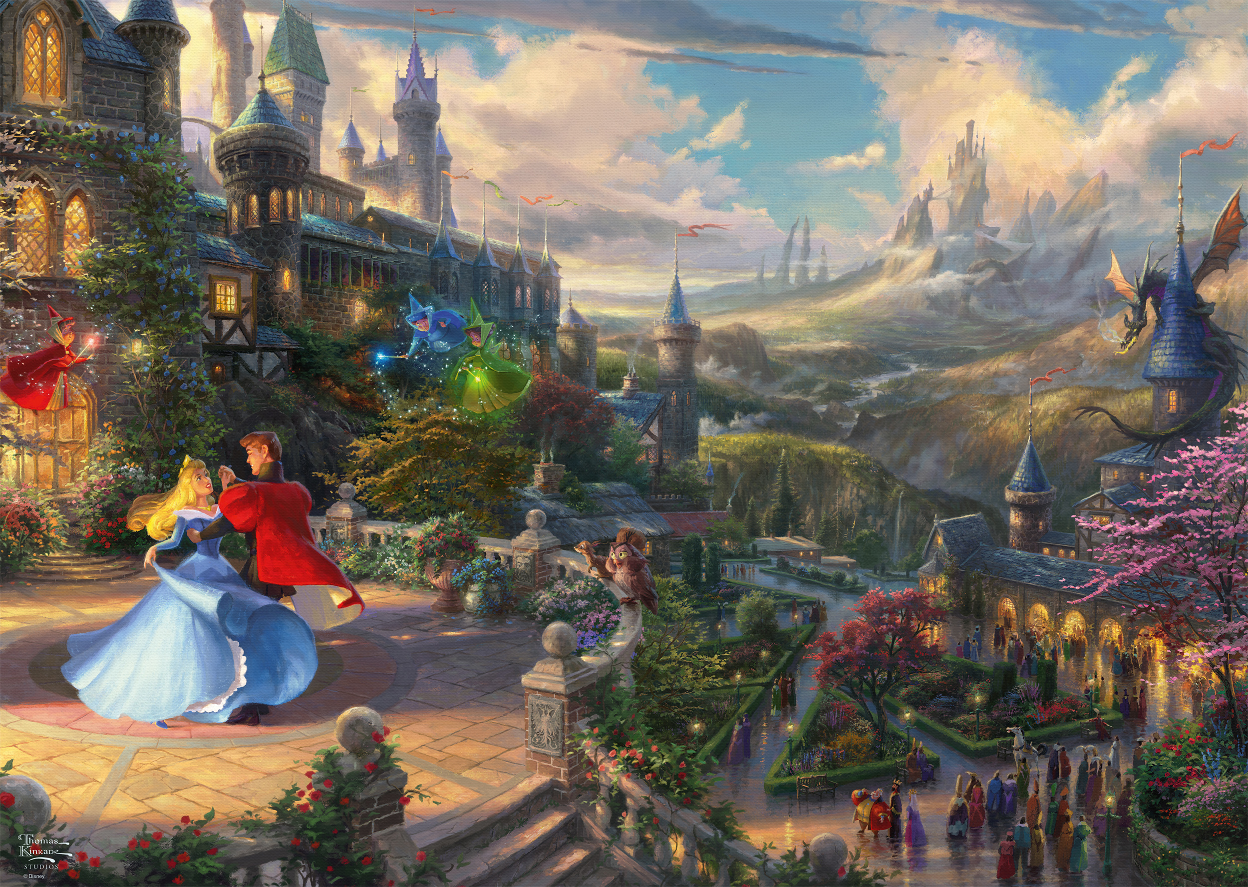 Sleeping Beauty Dancing in the Enchanted Light Disney Puslespil 1000 Brikker